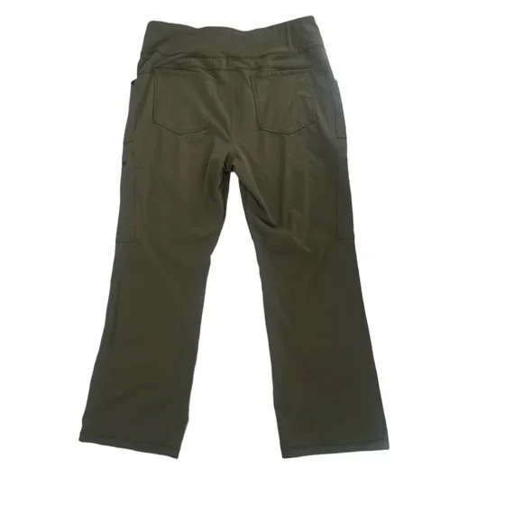 Duluth Trading Co Women's Cargo Bootcut Pants Olive Green Size L Short - Picture 4 of 6